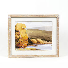 Load image into Gallery viewer, Fall Leaves/Autumn Landscape Reversible Wood Framed Sign
