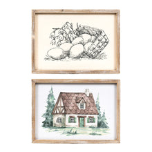 Load image into Gallery viewer, Basket/Cottage Reversible Wood Sign
