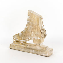 Load image into Gallery viewer, Handcrafted Mango Wood Ice Skate Cut Out 
