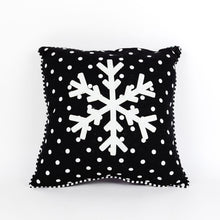 Load image into Gallery viewer, Plaid Christmas Pillow. Snowflake Decor. Christmas Home Decor
