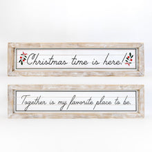 Load image into Gallery viewer, Christmas Time Together&quot; Wood Framed Sign | Woodflower Barn
