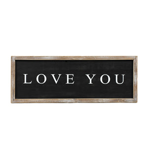 Hello Love/ Love You Reversible Wood Framed Sign