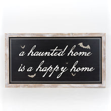 Load image into Gallery viewer, &quot;Haunted Home Gather Together&quot; Reversible Wood Framed Sign 
