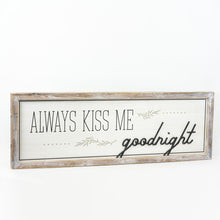 Load image into Gallery viewer, Reversible &quot;Merry Christmas &amp; Always Kiss Me Good Night&quot; Wood Sign
