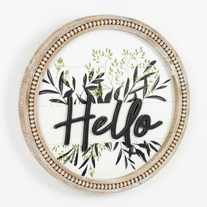 Welcome Your Guests with a "Hello" Wood Framed Sign