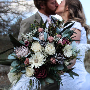 Wood flowers store for wedding