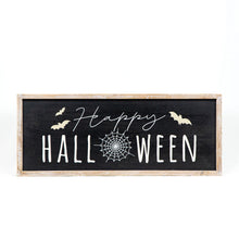 Load image into Gallery viewer, Hello Fall/Happy Halloween Reversible Wood Framed Sign
