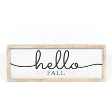 Load image into Gallery viewer, Hello Fall/Happy Halloween Reversible Wood Framed Sign

