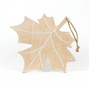 Engraved Leaf Wood Cutting Board
