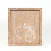 Load image into Gallery viewer, Berries/Pumpkin Reversible Wood Framed Sign
