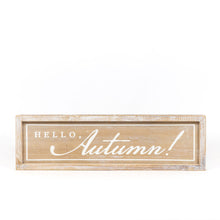 Load image into Gallery viewer, Trick or Treat/Hello Autumn Reversible Wood Framed Sign
