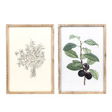 Load image into Gallery viewer, Flowers/Fruit Reversible Wood Sign
