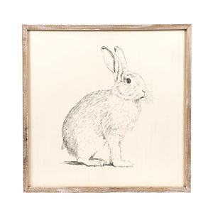 Cottontail/Blossom Reversible Wood Sign