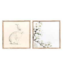 Load image into Gallery viewer, Cottontail/Blossom Reversible Wood Sign
