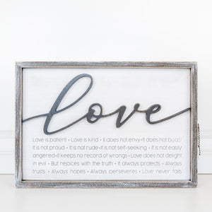 Love Is - Framed Wood Sign