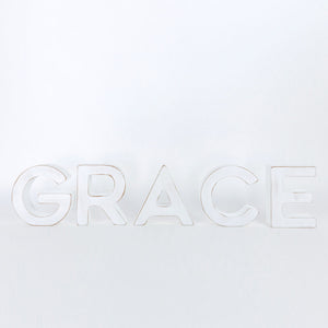 Shop the Elegant White Wood Cutout "Grace"