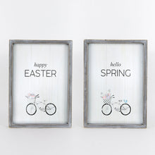 Load image into Gallery viewer, Happy Easter Spring Reversible Wood Sign
