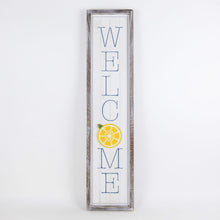 Load image into Gallery viewer, Welcome with Lemons Reversible Wood Framed Sign
