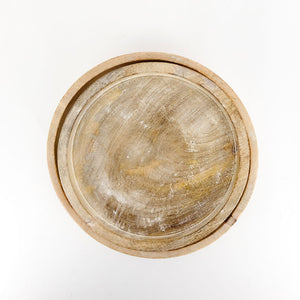 Neutral Home Decor - Mango Wood Dough Bowls