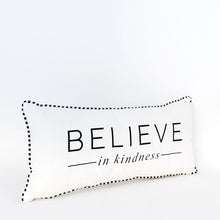 Load image into Gallery viewer, Plaid Christmas Pillow. Believe in Kindess. Christmas Home Decor
