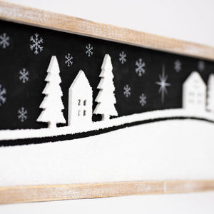 Nativity/Village Christmas Decor - Reversible Wood Signs