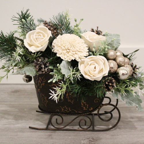 Winter Sleigh Bells: Sola Wood Flowers Arrangements & Centerpieces