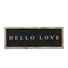 Load image into Gallery viewer, Hello Love/ Love You Reversible Wood Framed Sign
