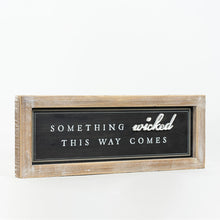 Load image into Gallery viewer, Embrace the Season with our Something Wicked Autumn is Calling Reversible Wood Framed Sign
