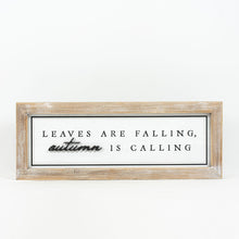 Load image into Gallery viewer, Embrace the Season with our Something Wicked Autumn is Calling Reversible Wood Framed Sign
