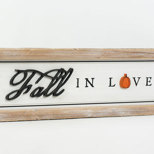 "Foolish Mortals Fall in Love" Reversible Wood Framed Sign