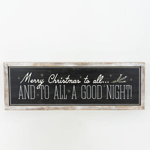 Reversible "Merry Christmas & Always Kiss Me Good Night" Wood Sign