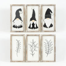 Load image into Gallery viewer, Gnomes and Stems Reversible Wood Framed Sign
