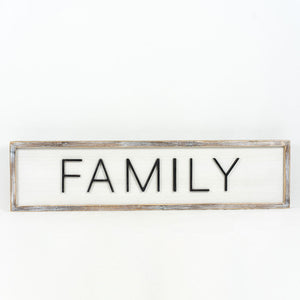 "Joy to the World Family" Reversible Wood Framed Shiplap Sign
