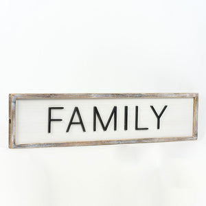 "Joy to the World Family" Reversible Wood Framed Shiplap Sign