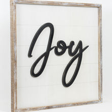 Load image into Gallery viewer, &quot;Joy Family&quot; Reversible Wood Framed Shiplap Sign
