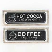 Load image into Gallery viewer, Hot Cocoa/Coffee Reversible Wood Framed Sign
