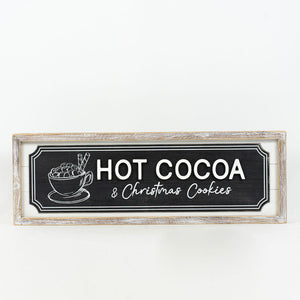 Hot Cocoa/Coffee Reversible Wood Framed Sign