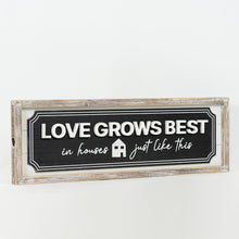 Load image into Gallery viewer, Add Winter Charm to Your Home with our Sled Races Love Grows Best Wood Framed Sign
