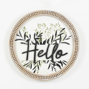 Welcome Your Guests with a "Hello" Wood Framed Sign