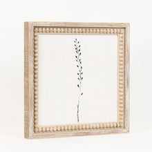 Load image into Gallery viewer, Make a Statement with our Skinny Stem Foliage Beaded Framed Sign
