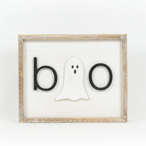 Boo Fall Reversible Wood Sign | Handmade Home Decor