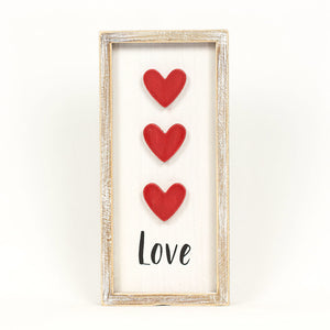 Love & Lucky Reversible Wood Framed Sign