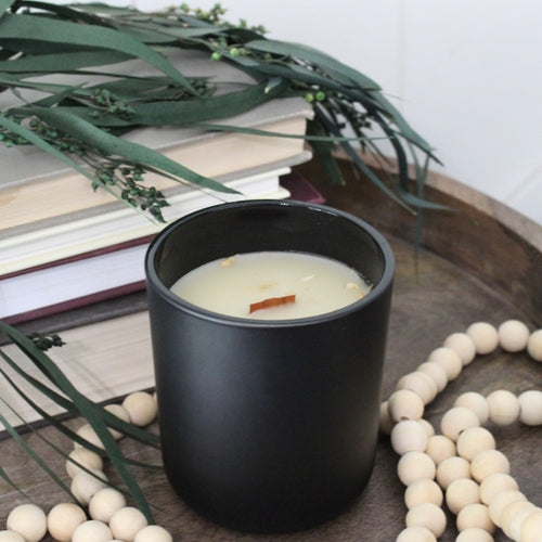 Hand Poured 12oz Beeswax Candles with Wooden Wicks