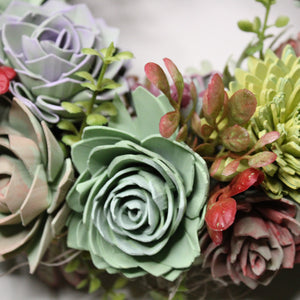 Sassy Succulent Wreath: Sola Wood Flowers Arrangements & Centerpieces