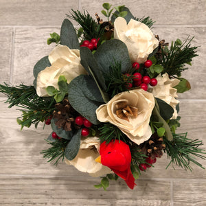 Cardinal Christmas: Sola Wood Flowers Arrangements & Centerpieces